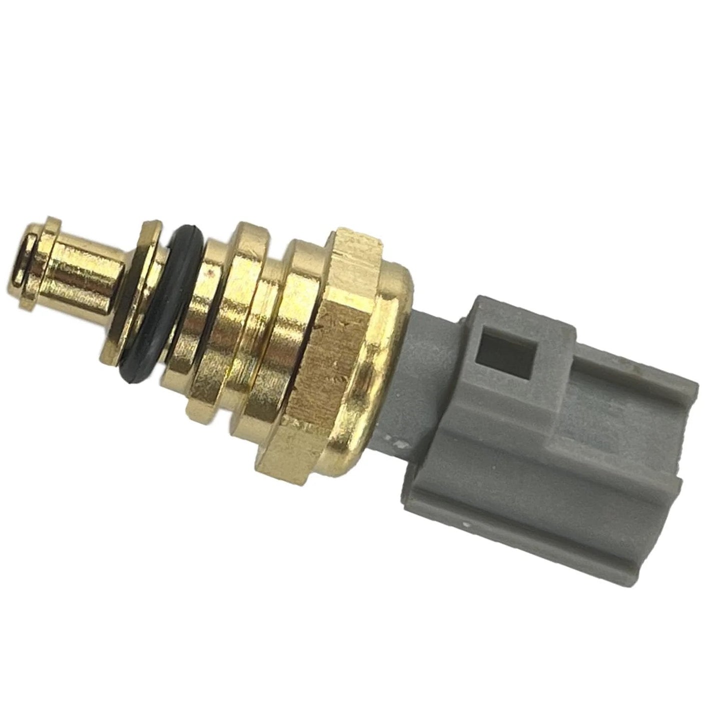 Direct Fit Engine Coolant Temperature Sensor Replacement For Range Rover Models Including MKC MKT MKZ And Mercury Milan Montego IL2Z12A648AA, showing the front view with brass and plastic components.