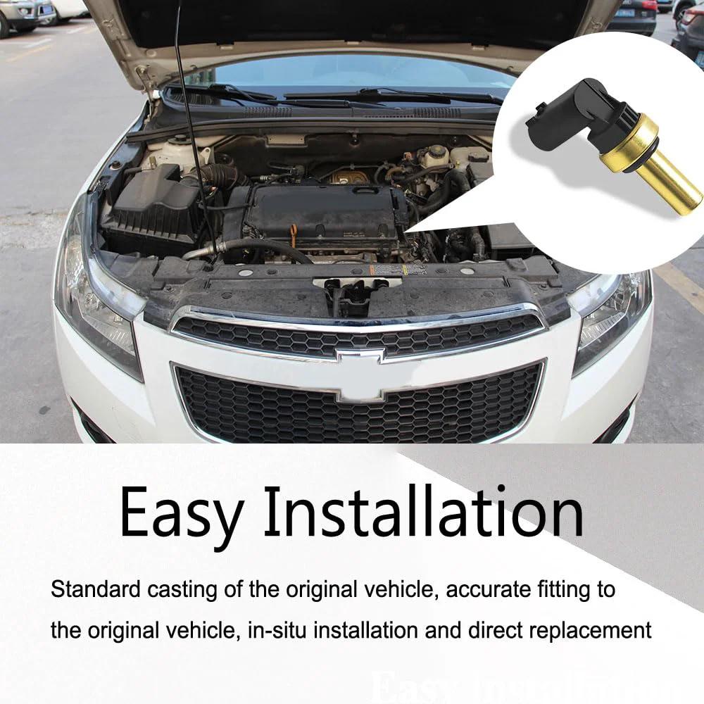 Engine Coolant Temperature Sensor Replacement For Chevrolet Cruze Sonic Trax Volt Encore ELR 2011-2021 with installation view under hood.
