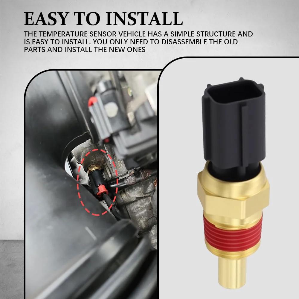 Engine Coolant Temperature Sensor Replacement For Dodge Jeep Chrysler Vehicles Water Temperature Sender Unit showing installation location and connector.