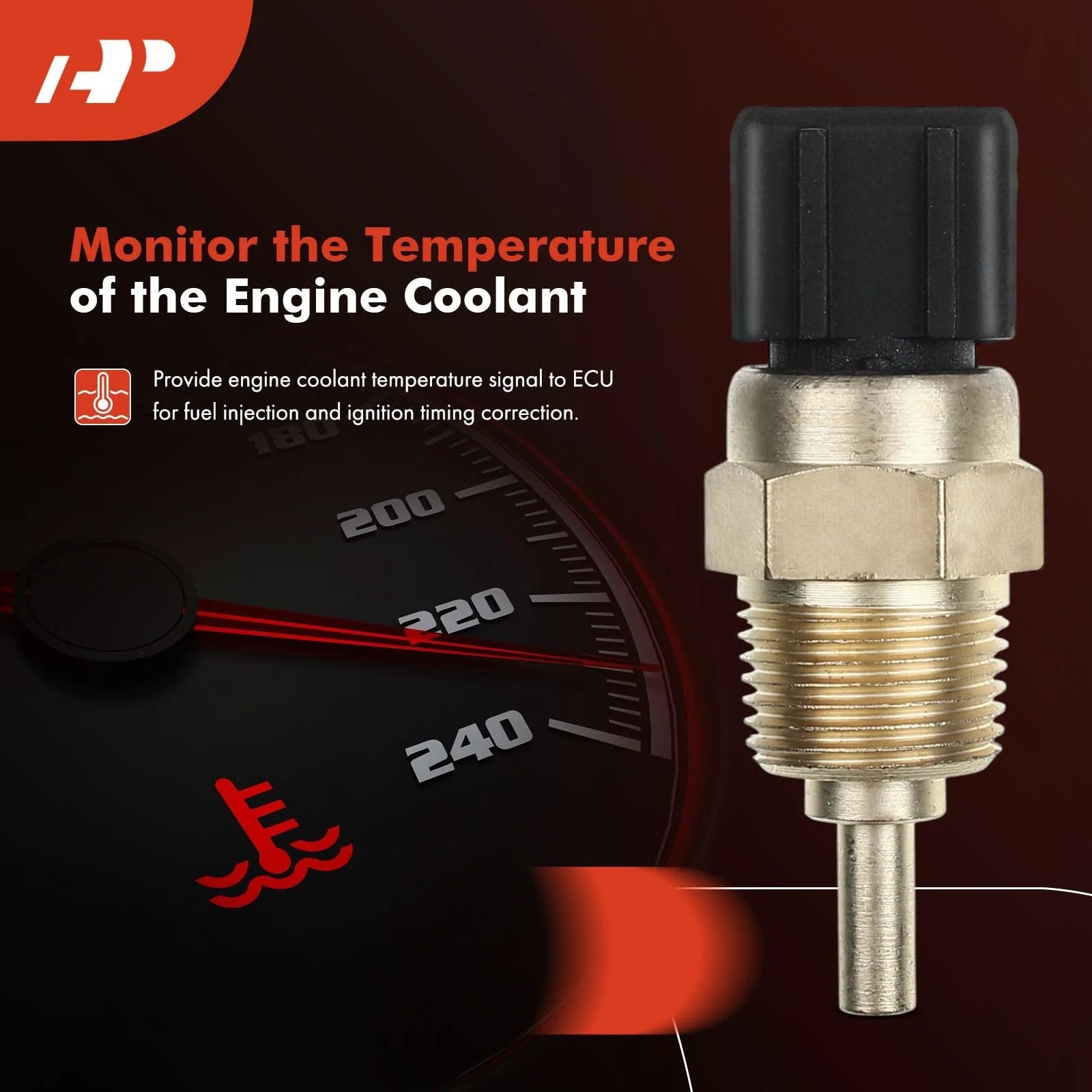 Engine Coolant Temperature Sensor for Dodge Verna 2004 2006 and Hyundai Accent Azera, close-up view of the sensor.