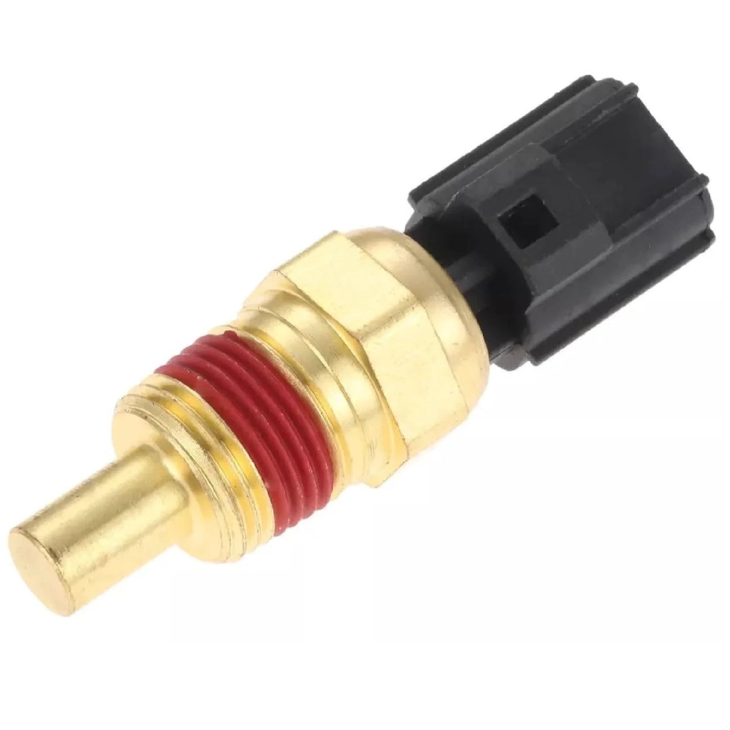 Engine Coolant Temperature Sensor For Chrysler Dodge Jeep Ram Vehicles 1996 To 2009, with brass body and black connector.