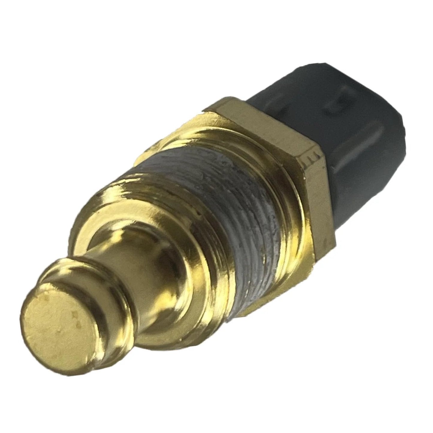 Engine Coolant Temperature Sensor Replacement For Jeep Wrangler Durango Grand Cherokee Challenger 5149096AB 5149077AB 68045803AA close-up view of brass and plastic sensor.