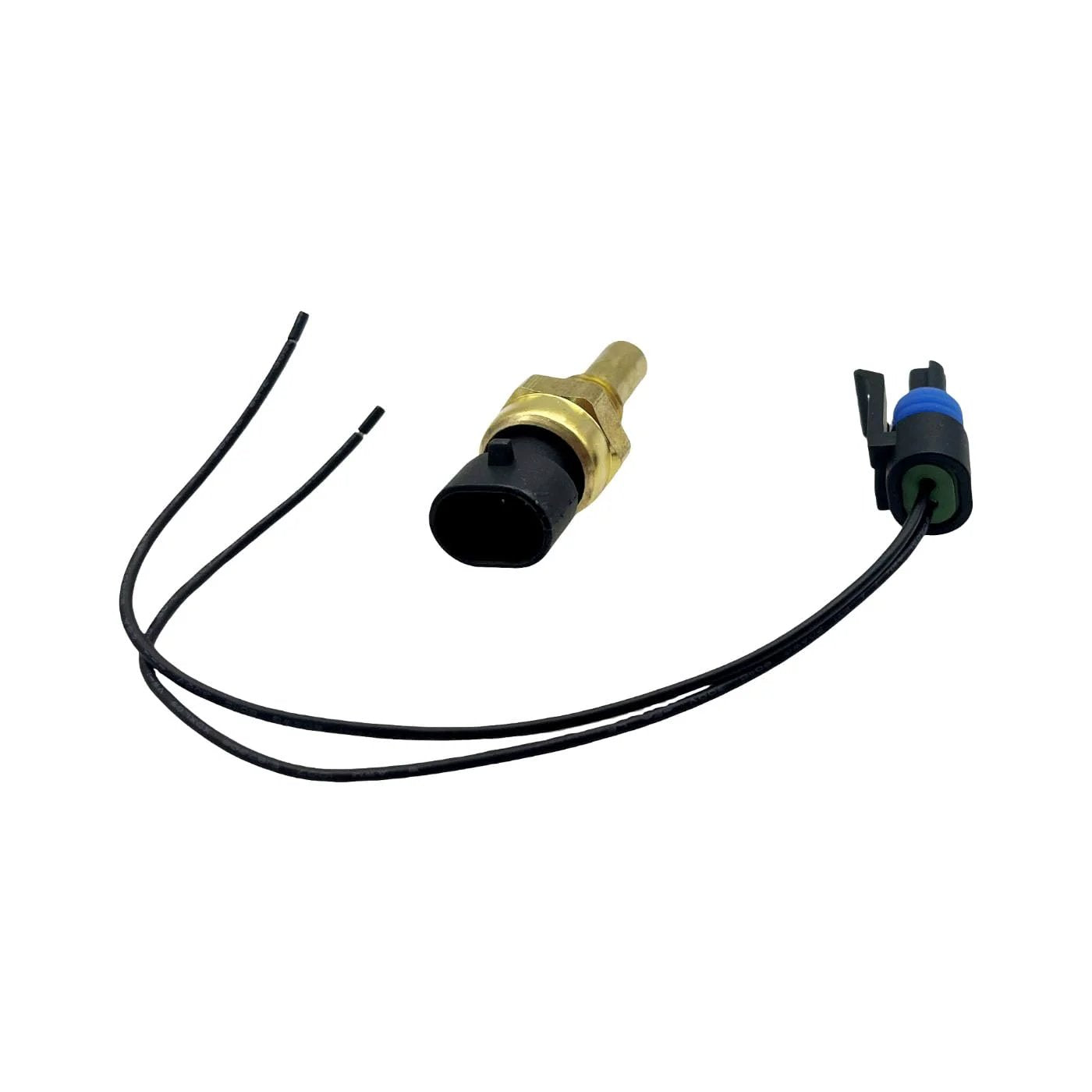Engine Coolant Temperature Sensor With Pigtail Connector 19236568 Replacement For Lacrosse Impala Express Silverado Suburban 1500 2500 Trailblazer Yukon Savana Saturn Vue Non OEM Easy Install, front view.