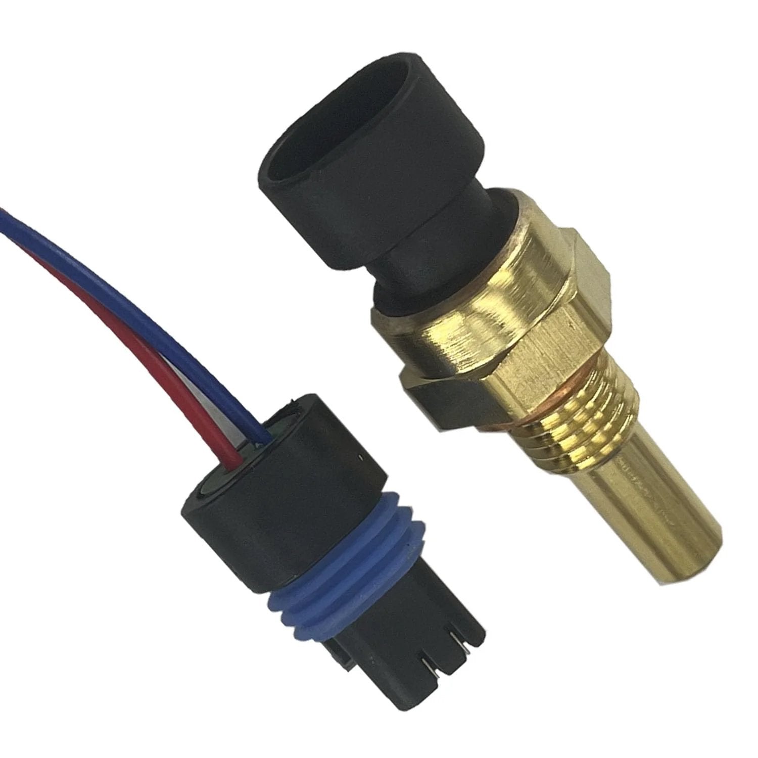 Engine Coolant Temperature Sensor With Pigtail Connector For LaCrosse Impala Silverado Suburban Trailblazer Yukon Savana Saturn Vue And More By WEITARI, close-up view.