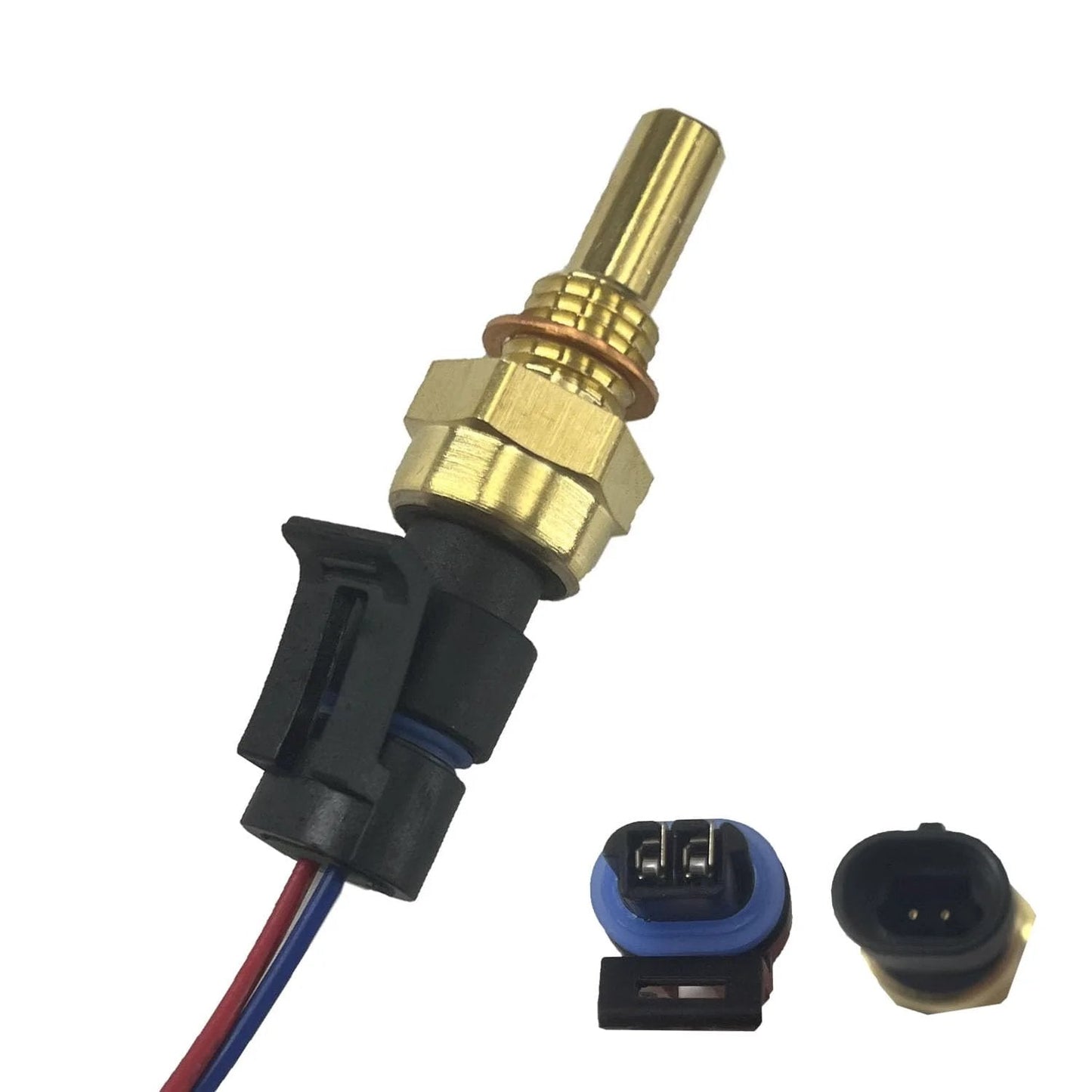 Engine Coolant Temperature Sensor With Pigtail Connector For LaCrosse Impala Silverado Suburban Trailblazer Yukon Savana Saturn Vue And More By WEITARI close-up view showing connector and sensor details.