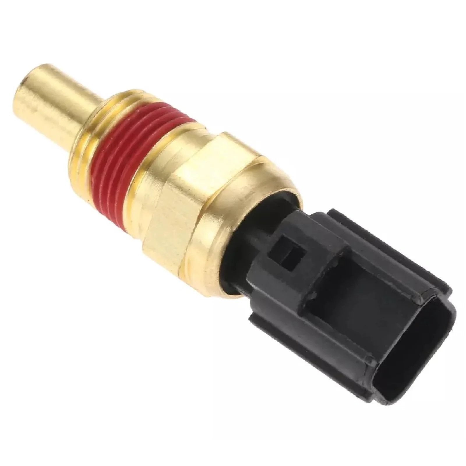 Engine Coolant Temperature Sensor For Chrysler Dodge Jeep Ram Vehicles 1996 To 2009 side view with brass and black plastic components.