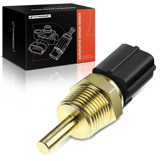 Engine Coolant Temperature Sensor compatible with Chrysler Sebring and Dodge Stratus, showing brass tip and electrical connector.