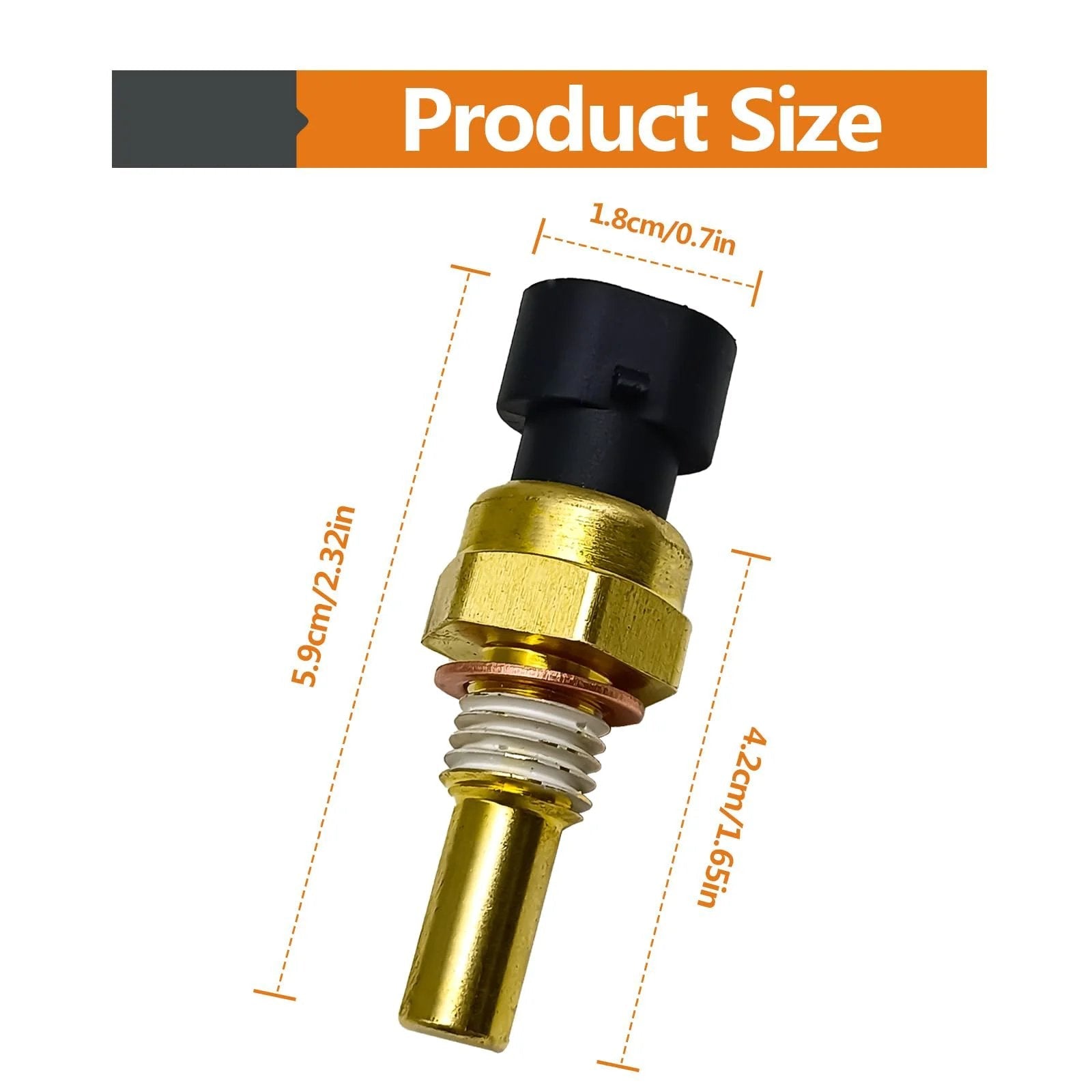 Engine Coolant Temperature Sensor For Chevy And GMC Cars And Trucks Fits Avalanche Impala Trailblazer dimensions 5.9cm x 1.8cm.