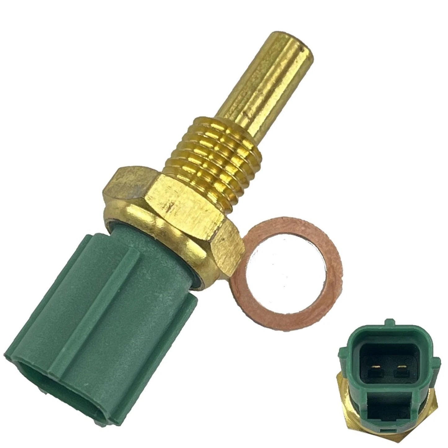 Engine Coolant Temperature Sensor Replacement D583 19022018 Compatible With Toyota 4Runner Avalon Camry Corolla Highlander Prius Sequoia Sienna Solara Tacoma Tundra Premium OEM Style ECT Sensor close-up view with connector.