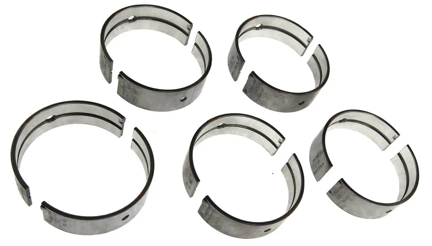 Engine Crankshaft Main Bearing Set MS 1804A By Clevite Copper Lead Cast Bearings Deliver About Twenty Percent Higher Fatigue Strength Versus Sintered Metals And Feature Beefy Aluminum Journal Interaction For Long Lasting Performance, 5-piece set