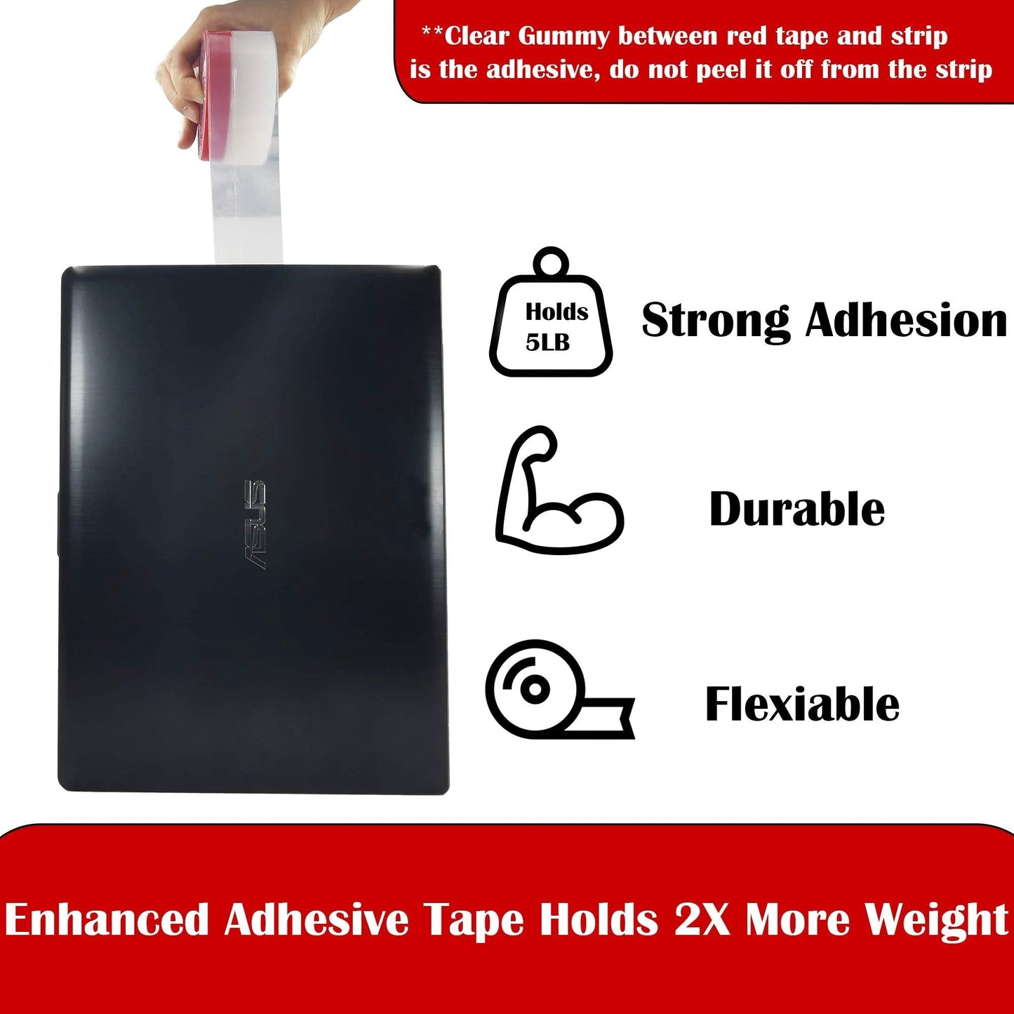 Clear Weather Stripping Tape For Doors And Windows With Extra Thick 35MM Silicone Seal And Ultra Strong Adhesive Backing A Transparent 10M Roll Set In Two Packs That Blocks Drafts Noise Dust And Cold Air While Keeping Living Areas Cozy Brandzini displayed on a black surface with visible adhesive roll.