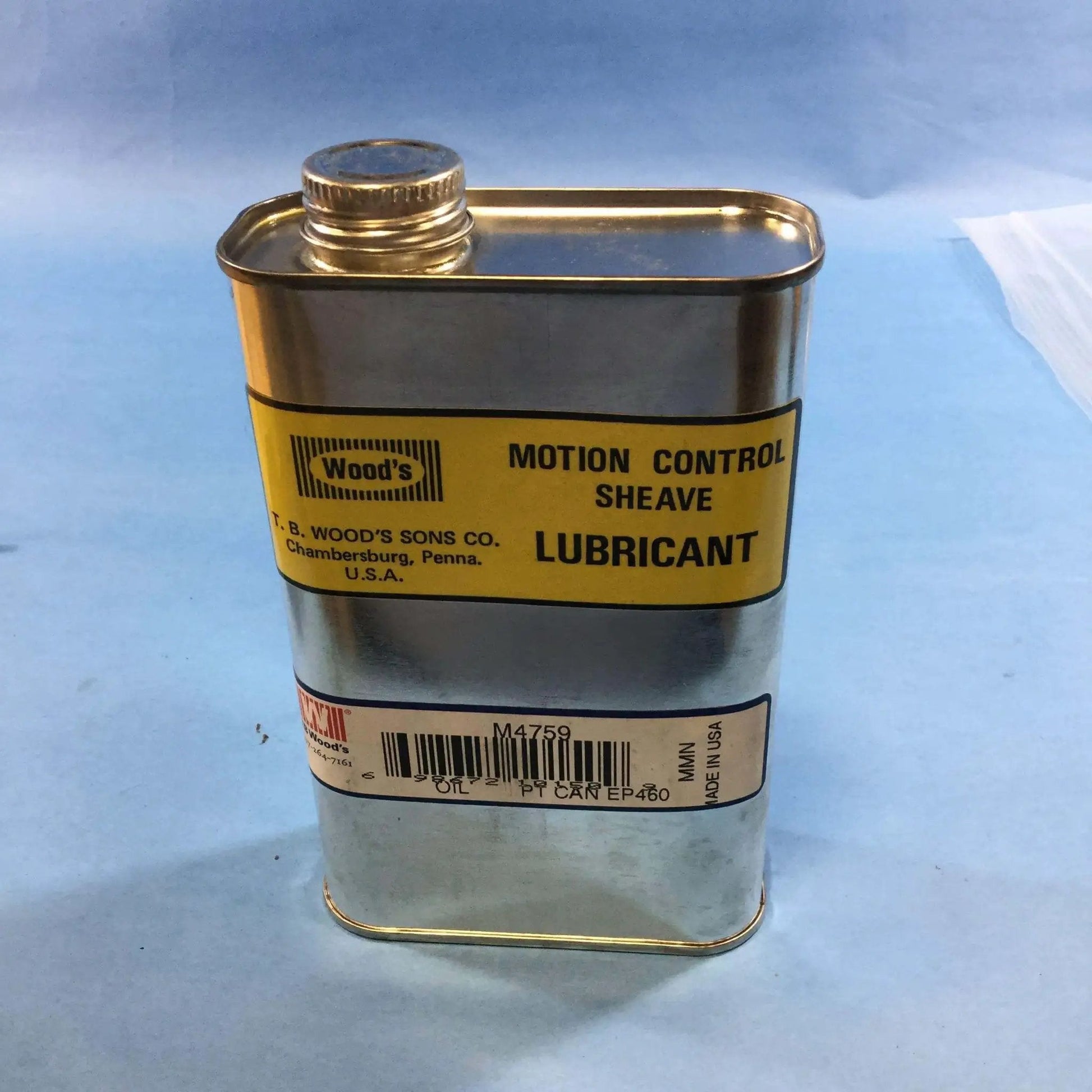 EP460 Industrial Oil Can For Heavy Machinery Lubrication, PT Can, Extreme Pressure Lubricant, TB Woods, front view
