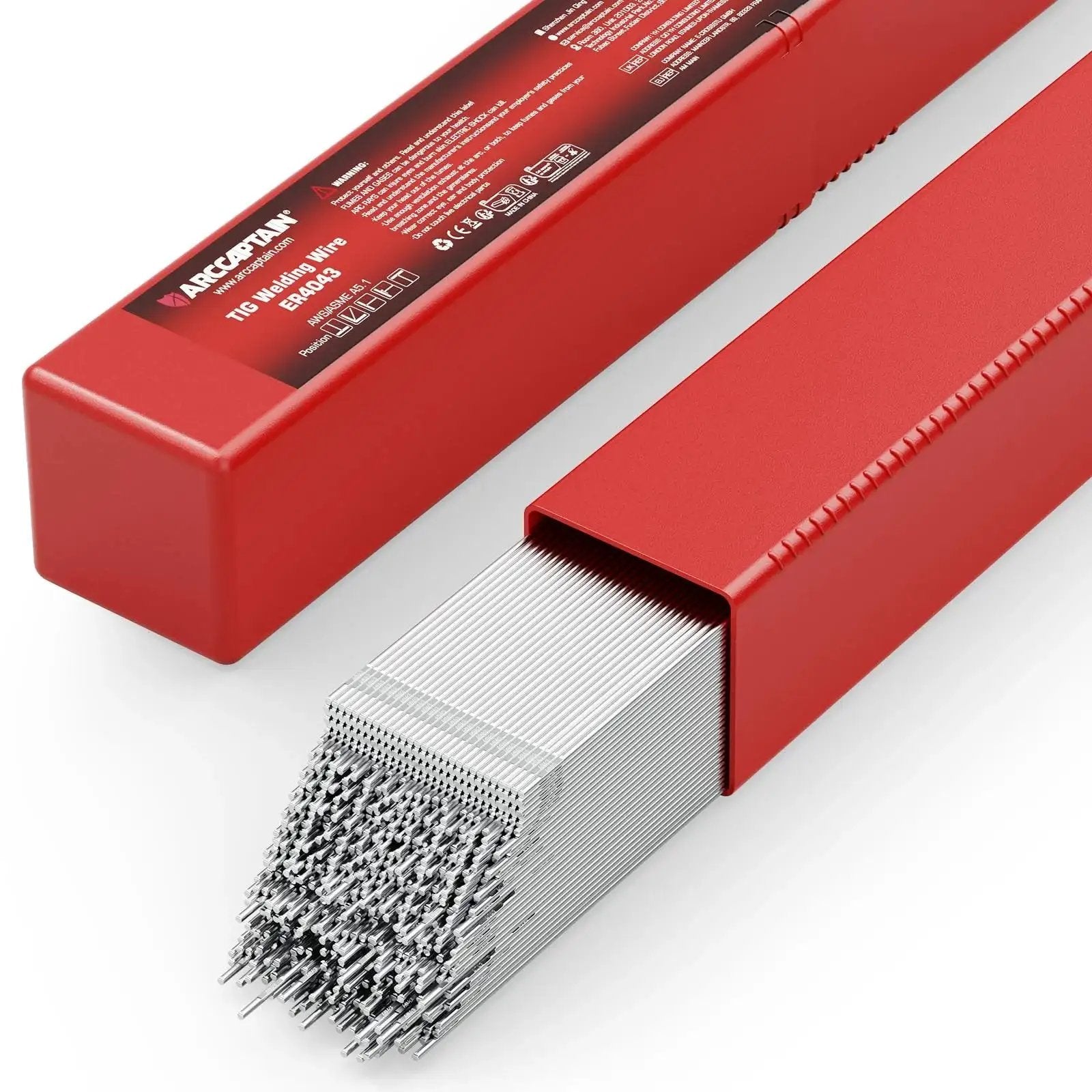 ER4043 Aluminum TIG Welding Rod Filler Wire For Aluminum Alloys, Three Thirty Second Inch Diameter, Sixteen Inch Length, Five Pound Package