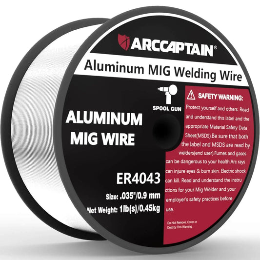 ER4043 Aluminum Welding Wire For MIG.035 Inch Diameter 1 Pound Spool AlSi5 Filler Metal on ARCCAPTAIN spool