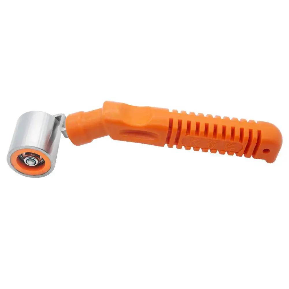 Pro Grade Seam Roller Hand Roller With Anti Slip Ergonomic Steel Roller for wallpaper, vinyl, car audio, DIY, orange handle