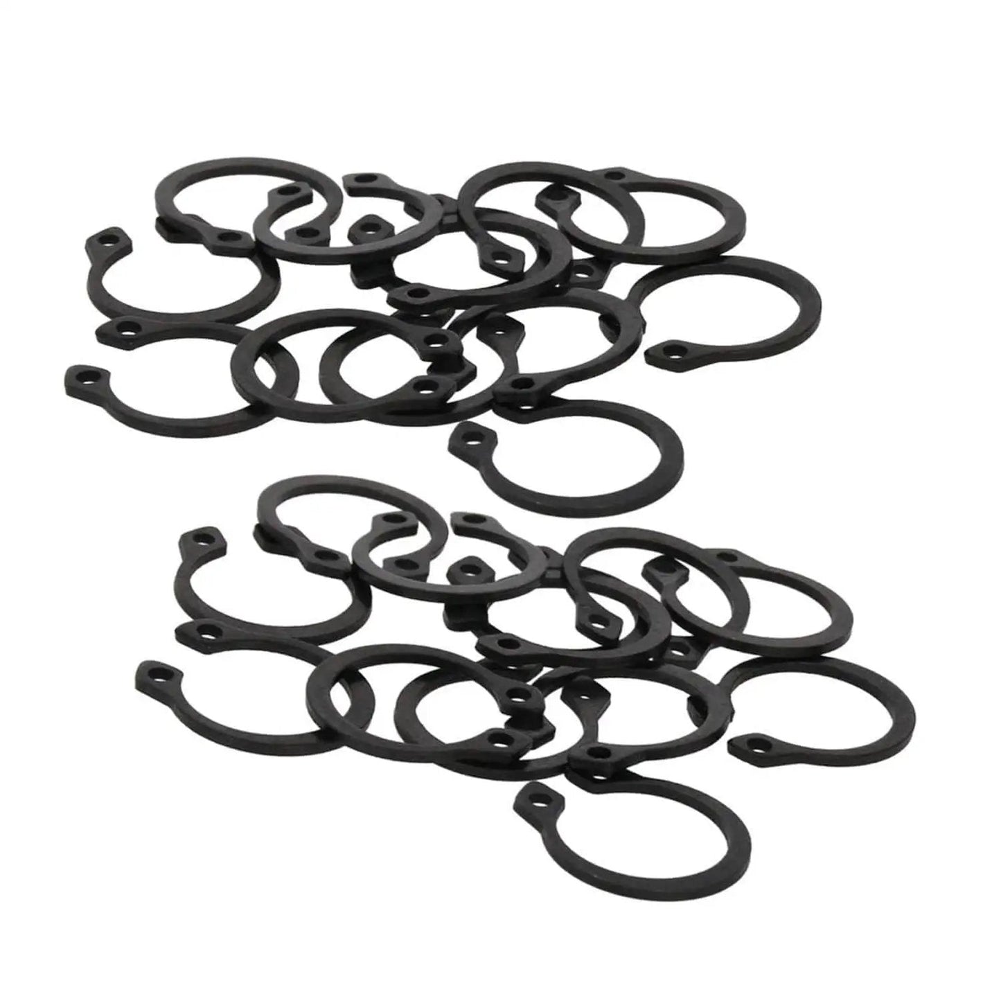 External Retaining Rings Set 200 Pcs 5mm 6mm 7mm 8mm 9mm C Clips Circlips Workhorse Heavy Duty 65Mn Manganese Steel Black Plated