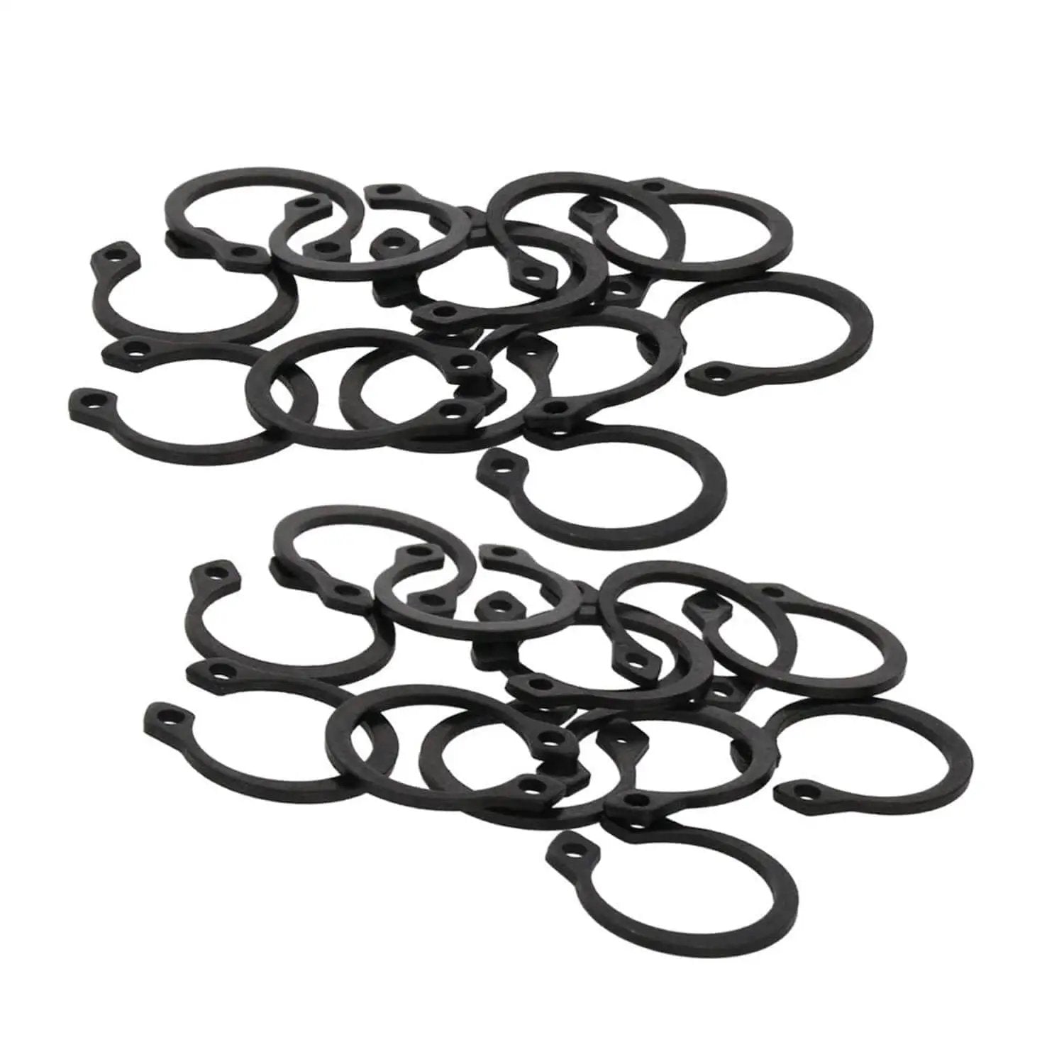 External Retaining Rings Set 200 Pcs 5mm 6mm 7mm 8mm 9mm C Clips Circlips Workhorse Heavy Duty 65Mn Manganese Steel Black Plated