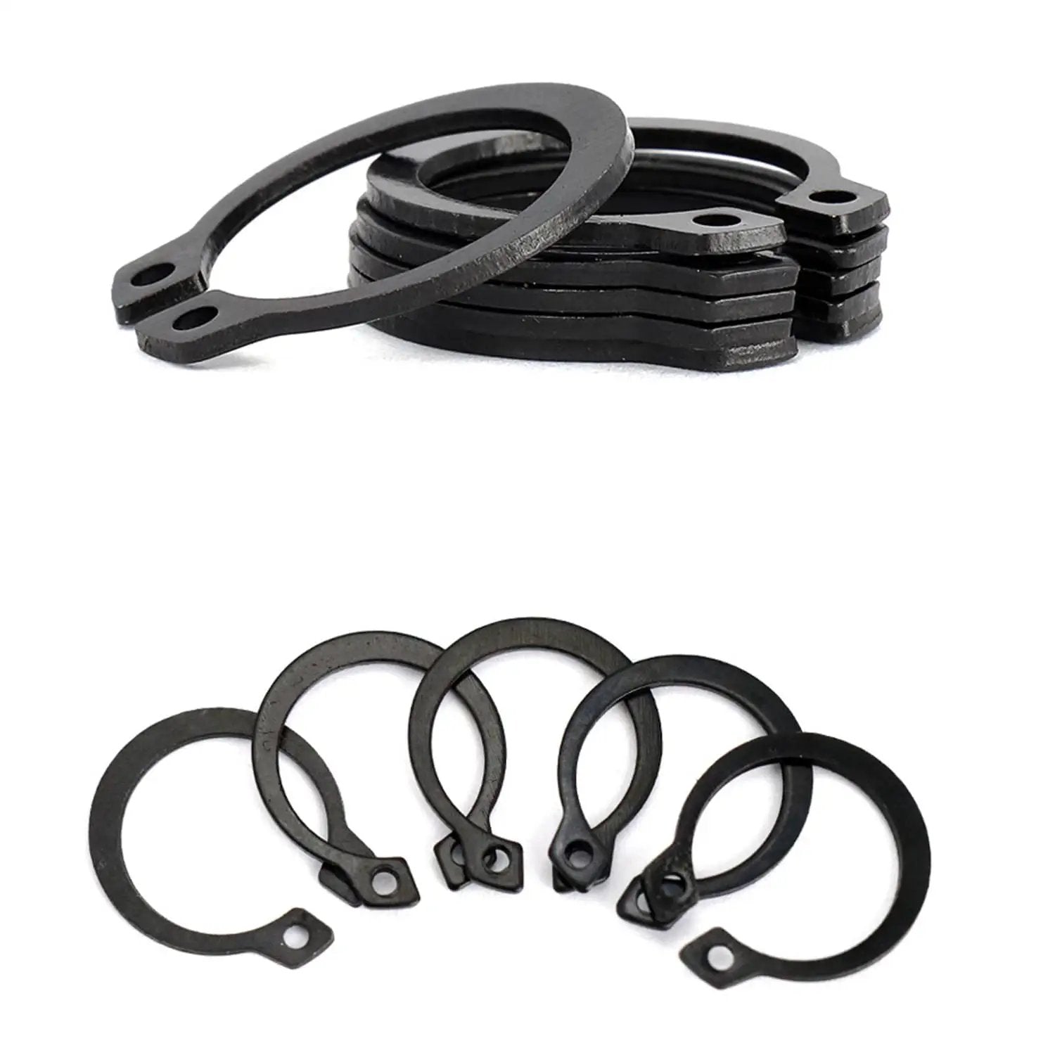 External Large Retaining Ring Set 50 Pcs Beefy 65Mn Steel Snap Rings 26 27 28 29 30 Mm Black Plated For Automobiles Electrical Bearings Heavy Duty Circlips Pro Grade Hardware Must Have