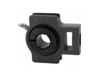 UET208-24NPMZ20RF 1-1/2 in take-up sealed ball bearing unit in wide-slot cast iron housing, front view