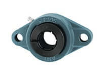 1-3/4 in Accu-Loc Medium Duty 2-Bolt Flange Sealed Ball Bearing Unit, Concentric Collar, Cast Iron Housing, Contact Seal with Slinger, Relubrication, Single Bearing Each UEFLX09-28