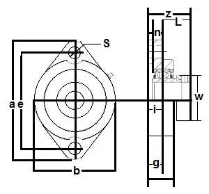 FHFD202-15mm Bearing Flange 2 Bolt 15mm
