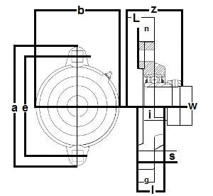 FHFX205-16 Bearing Flange Ductile 2 Bolt 1 Inch