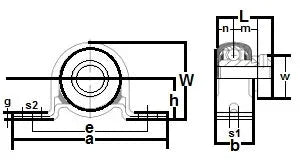 FHPRZ201-8-IL Pillow Block Rubber Cushioned Pressed 1/2" Bearing