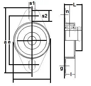 FHR205-16-4X730 Bearing Flange Pressed Steel 2 Bolt 1