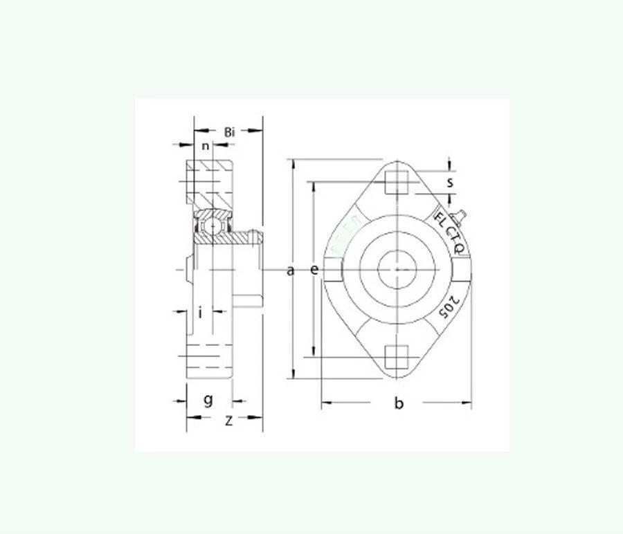 FHSFLCTQ202-10 Bearing Flange Ductile Flush 2 Bolt 9/16