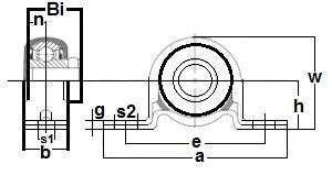 FHSPRZ205-25m-IL Pillow Block Rubber Cushioned Pressed 25mm Bearing