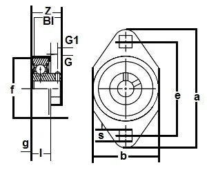 FHSR205-14-2NCFM Bearing Flange Pressed Steel 2 Bolt 7/8 Inch