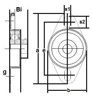 FHSR205-15-4X730 Bearing Flange Pressed Steel 2 Bolt 15/16 Inch