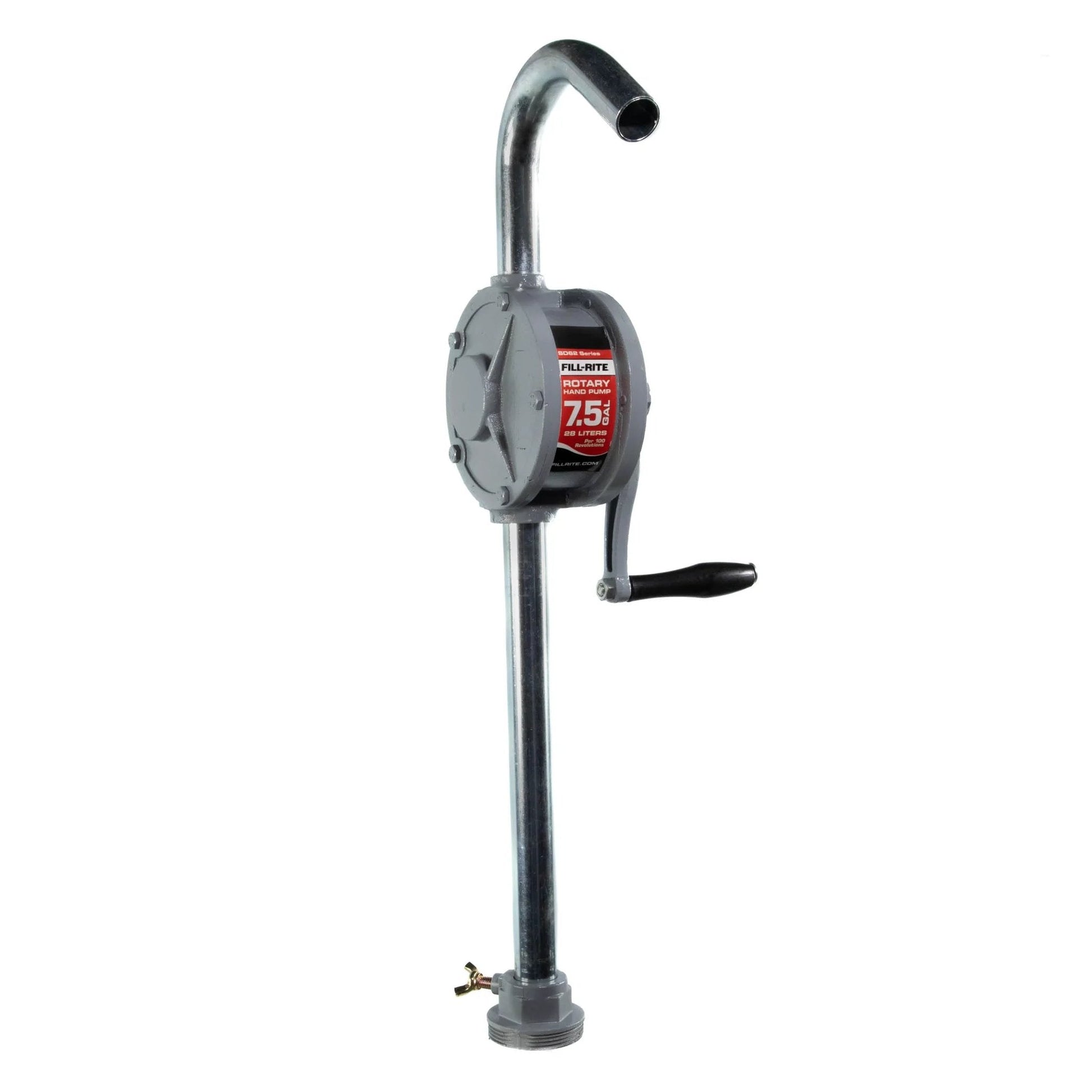 Fill-Rite SD62 Hand Pump Rotary 2-Vane Curved Spout with metal gooseneck