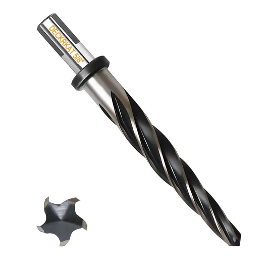 Five Eighth Inch HSS Reamer Drill Bit For Metal And Wood Taper Reamer For Precise Hole Alignment And Enlargement, Five Spiral Flutes