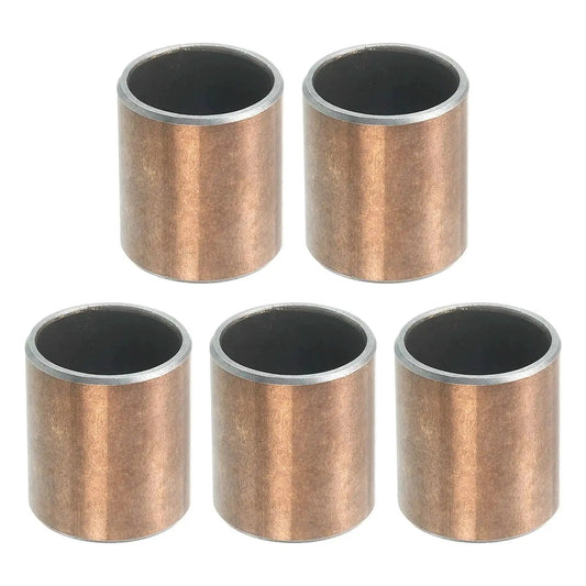Five Pack Sleeve Bearings With Three Quarters Inch Bore And Seven Eighths Inch Outer Diameter One Inch Length Self Lubricating Oilless Bushings