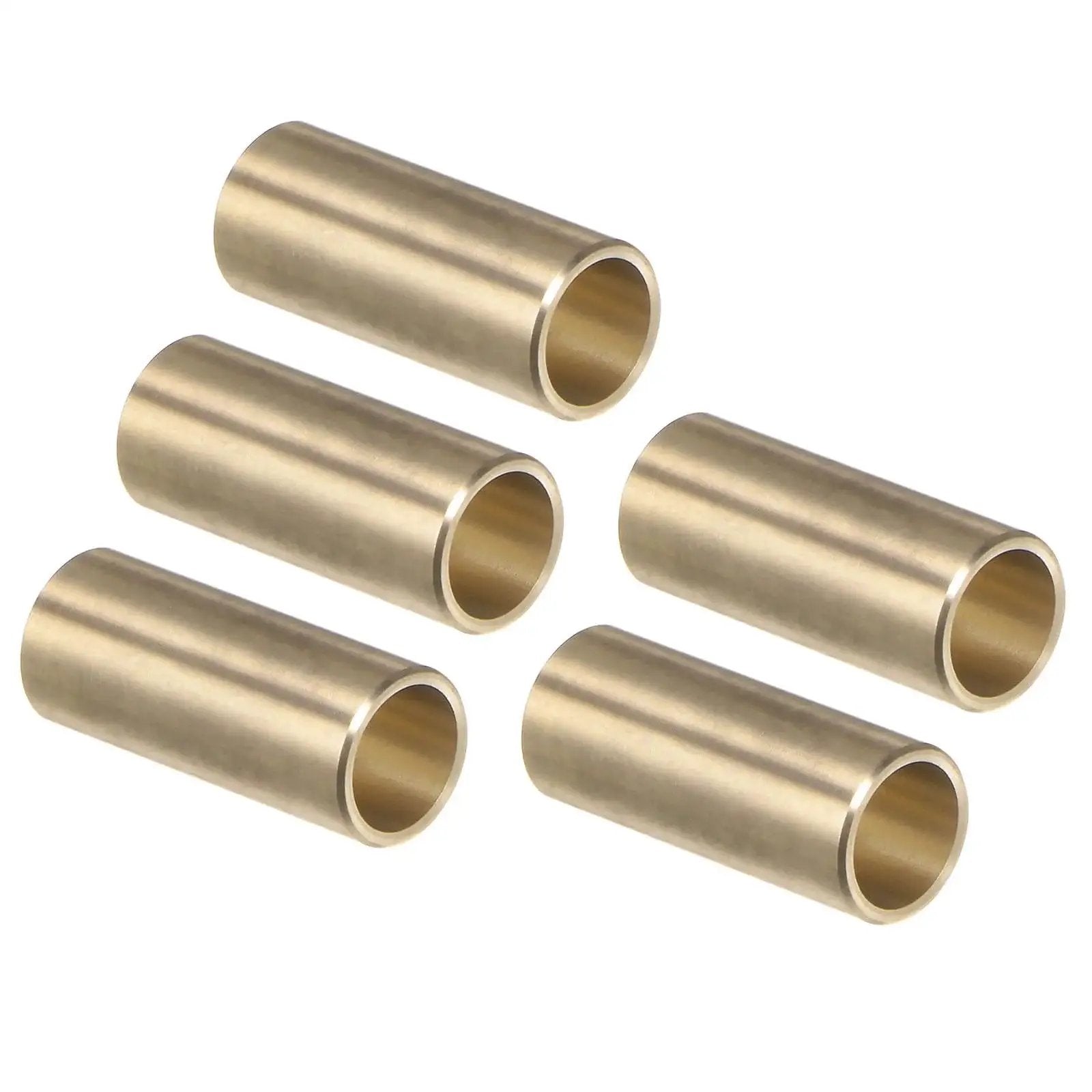 Five Piece Sleeve Bearings With One Quarter Inch Bore And Five Sixteenth Inch Outer Diameter Three Quarter Inch Length Cast Brass