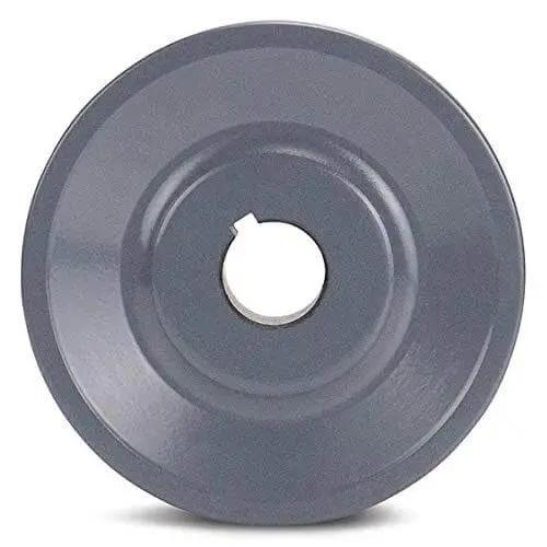 Front view of Fixed Bore Five Eighths Inch V-Belt Pulley With 1 Groove Standard Pulley For 3.45 Inch Outer Diameter