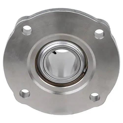 Front view of Flange Block Spherical Roller Bearing 2 3/16 Inch FB22435H Rexnord Link Belt Cast Iron Housing.