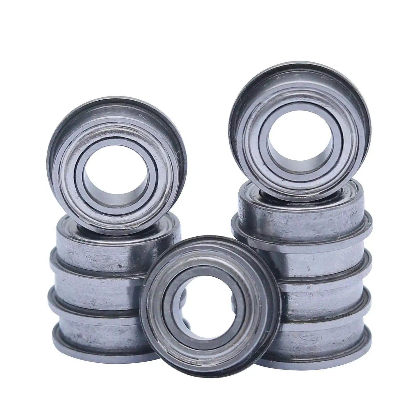 Flange Deep Groove Ball Bearing 6x12x4mm Set Of 10 for precision machinery use, low noise, high speed, ideal for small motors by FKG