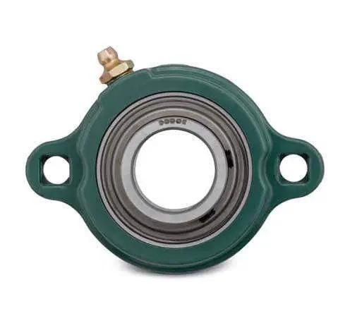 Front view of Flange Mount Ball Bearing Unit With Alloy Housing And Two Bolt Flange 1.02 Inch Bore 2899 Lbf Dynamic Load Dodge Brand