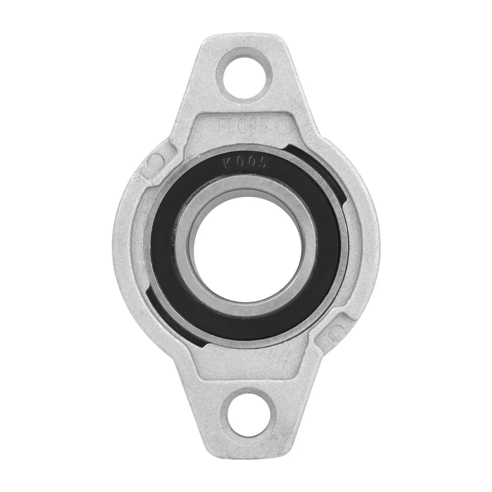 Front view of Flange Mounted Pillow Block Bearing KPL005 Set Of 4, 25mm Bore Self Aligning Zinc Alloy Plummer Block