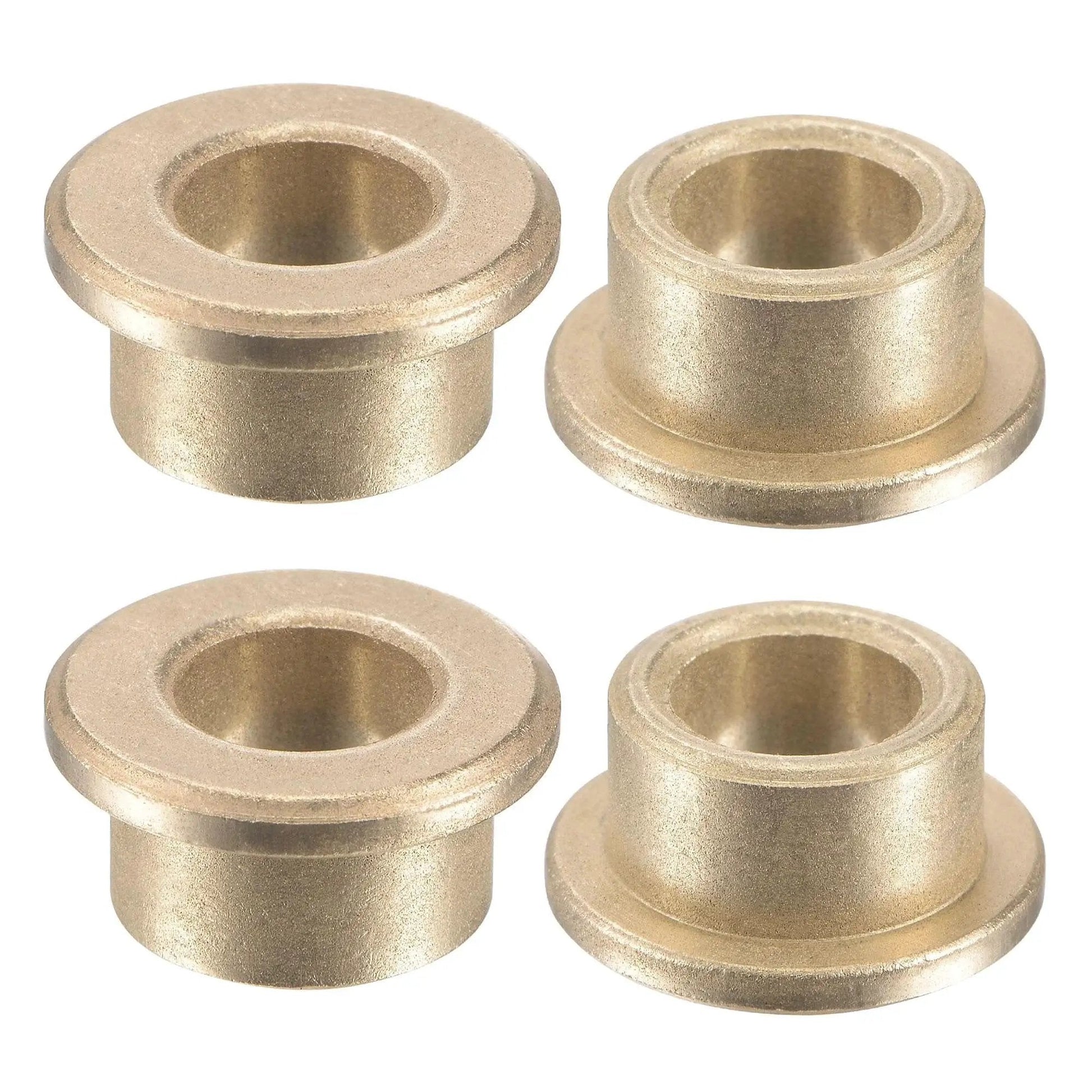 Flange Sleeve Bearing 8mm Bore 12mm OD 8mm Length 16mm Flange Diameter 16mm Flange Thickness 2mm Sintered Bronze Bushing 4 Pack