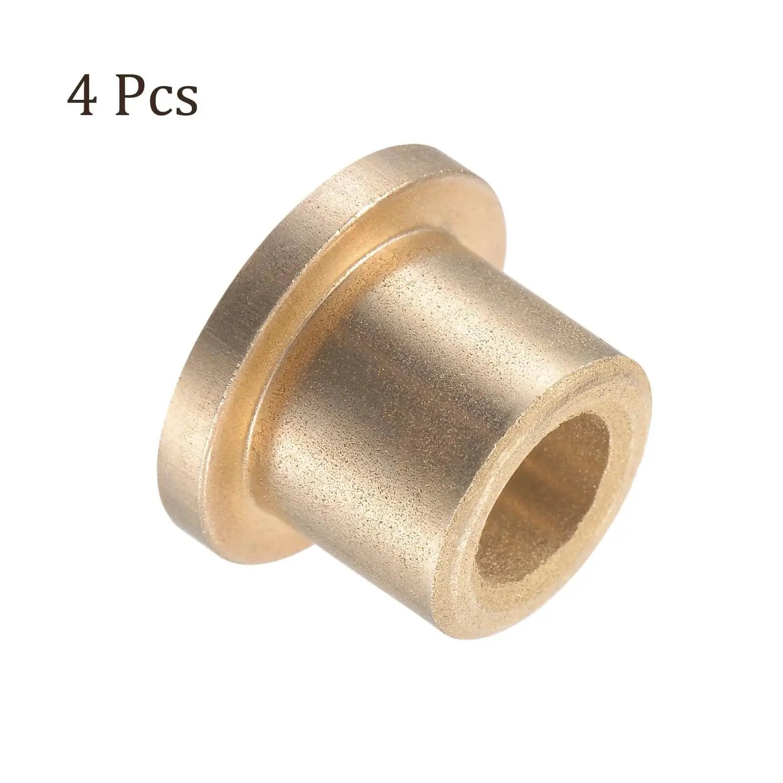 4 Pack Flange Sleeve Bearings Sintered Bronze Self Lubricating Bushings With 6mm Bore 10mm Outer Diameter 10mm Length And 2mm Flange Thickness