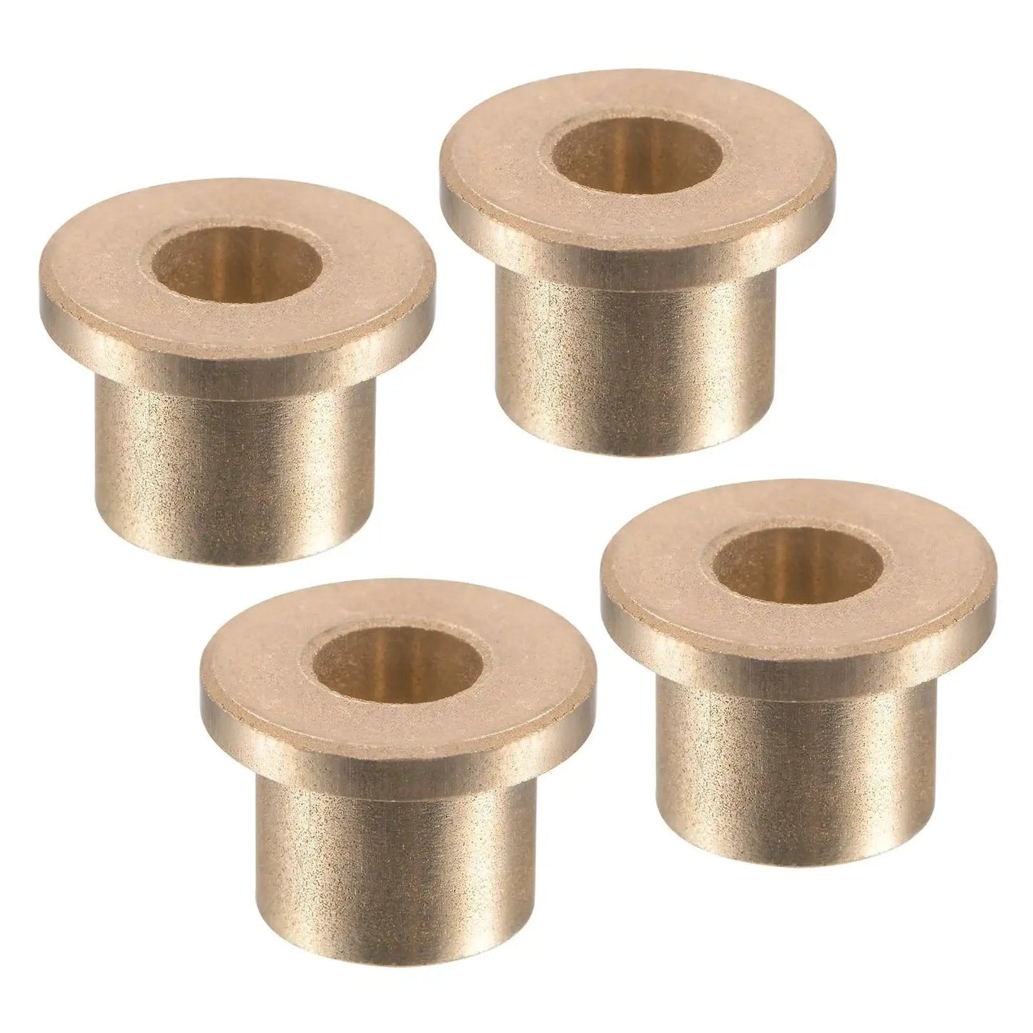 4 Pack Flange Sleeve Bearings Sintered Bronze Self Lubricating Bushings With 6mm Bore 10mm Outer Diameter and 2mm Flange