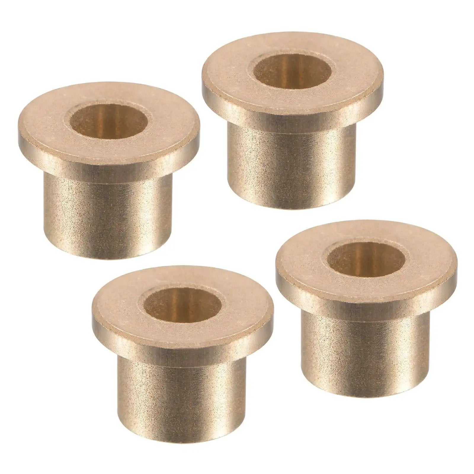 4 Pack Flange Sleeve Bearings Sintered Bronze Self Lubricating Bushings With 6mm Bore 10mm Outer Diameter and 2mm Flange