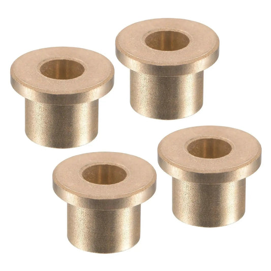 4 Pack Flange Sleeve Bearings Sintered Bronze Self Lubricating Bushings With 6mm Bore 10mm Outer Diameter and 2mm Flange