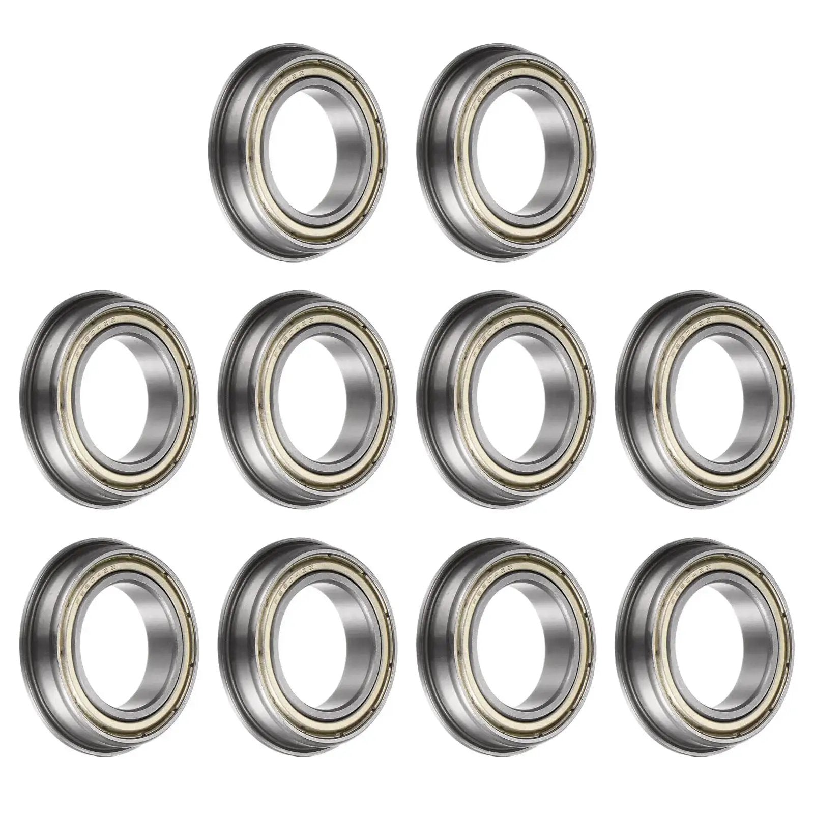 F6804ZZ Flanged Ball Bearing With Double Shielding 20x32x7mm Chrome Steel ABEC1 Bearings 10 Pack for machinery automation and DIY projects.