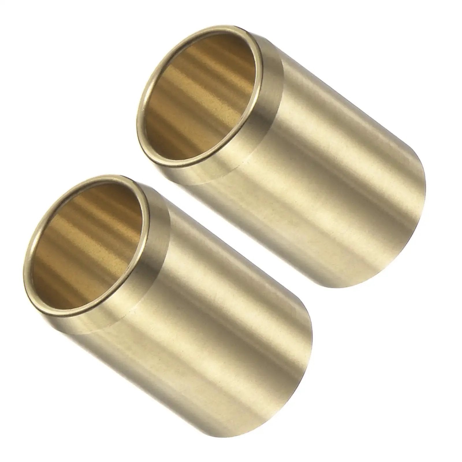 Flanged Sleeve Bearing One Half Inch By Five Eighths Inch By One Inch Brass Alloy Oilless Bushing Gold Finish Two Pack