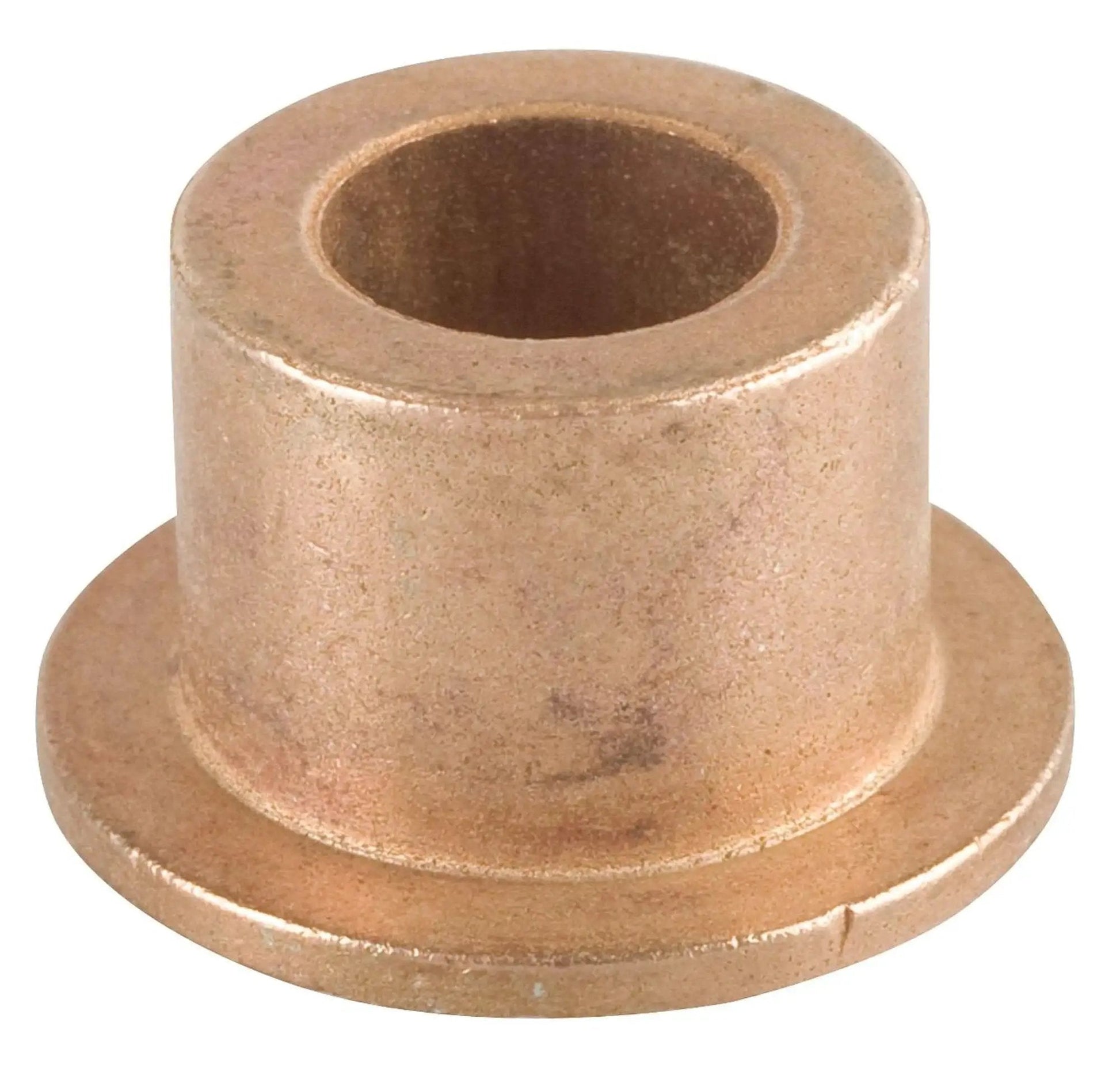 EF081010 Flanged Bearing Set Powdered Metal SAE 841 Self Lubricating Bronze Bearing close-up view showing bore and flange.