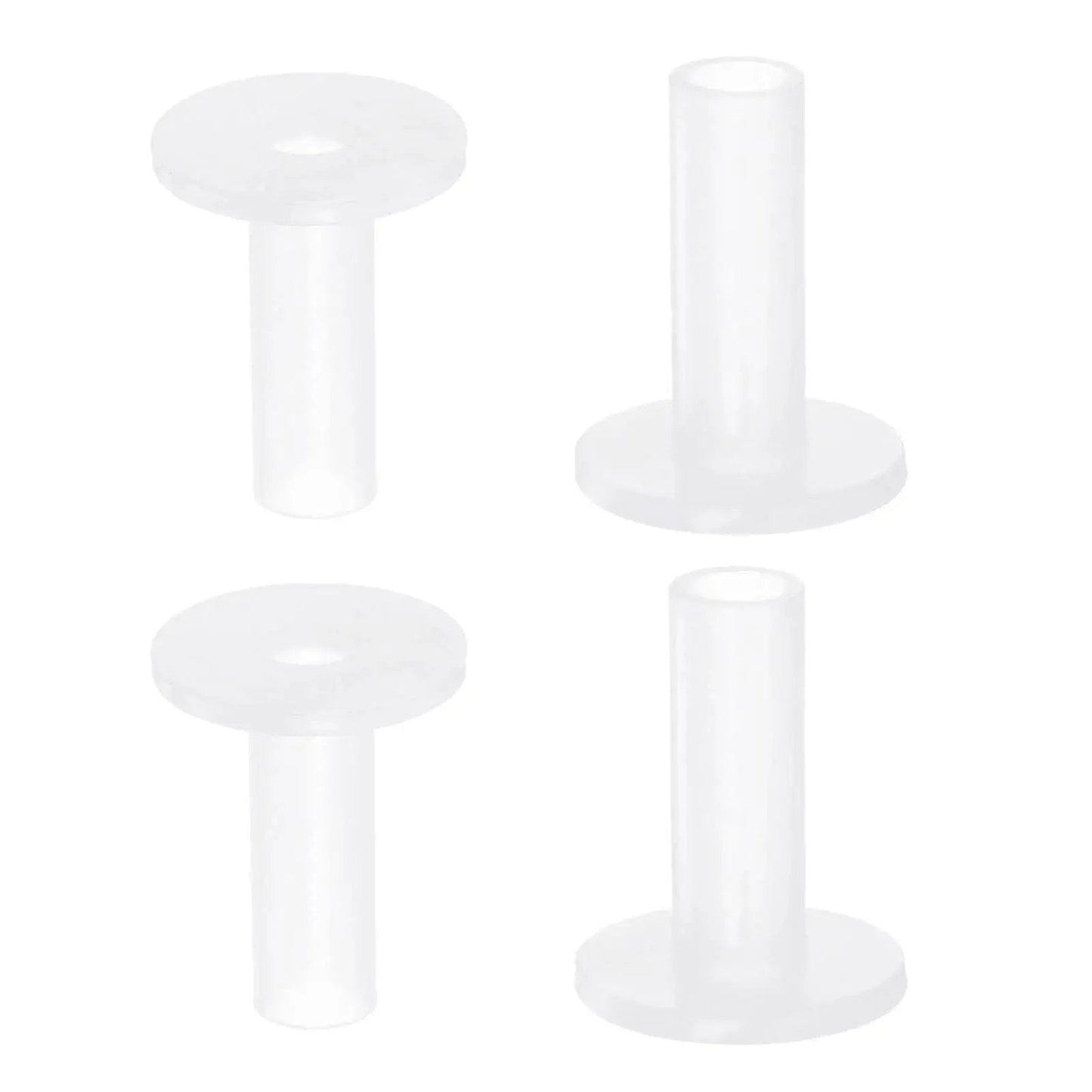 Flanged Sleeve Bearings 6mm Bore 8mm OD 25mm Length Pack Of 4 Nylon Bushings For Shaft Self Lubricating Wear Resistant With 20mm Flange Diameter